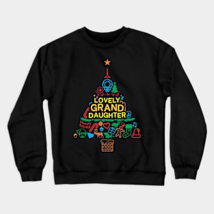 Loving Granddaughter Gift - Xmas Tree 2 - Christmas Crewneck Sweatshirt